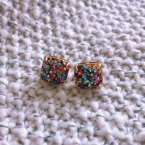 Kate Spade rainbow glitter studs